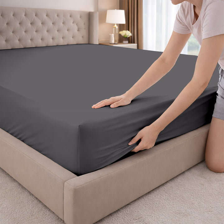 Bamboo family bed sheets for oversized King mattresses