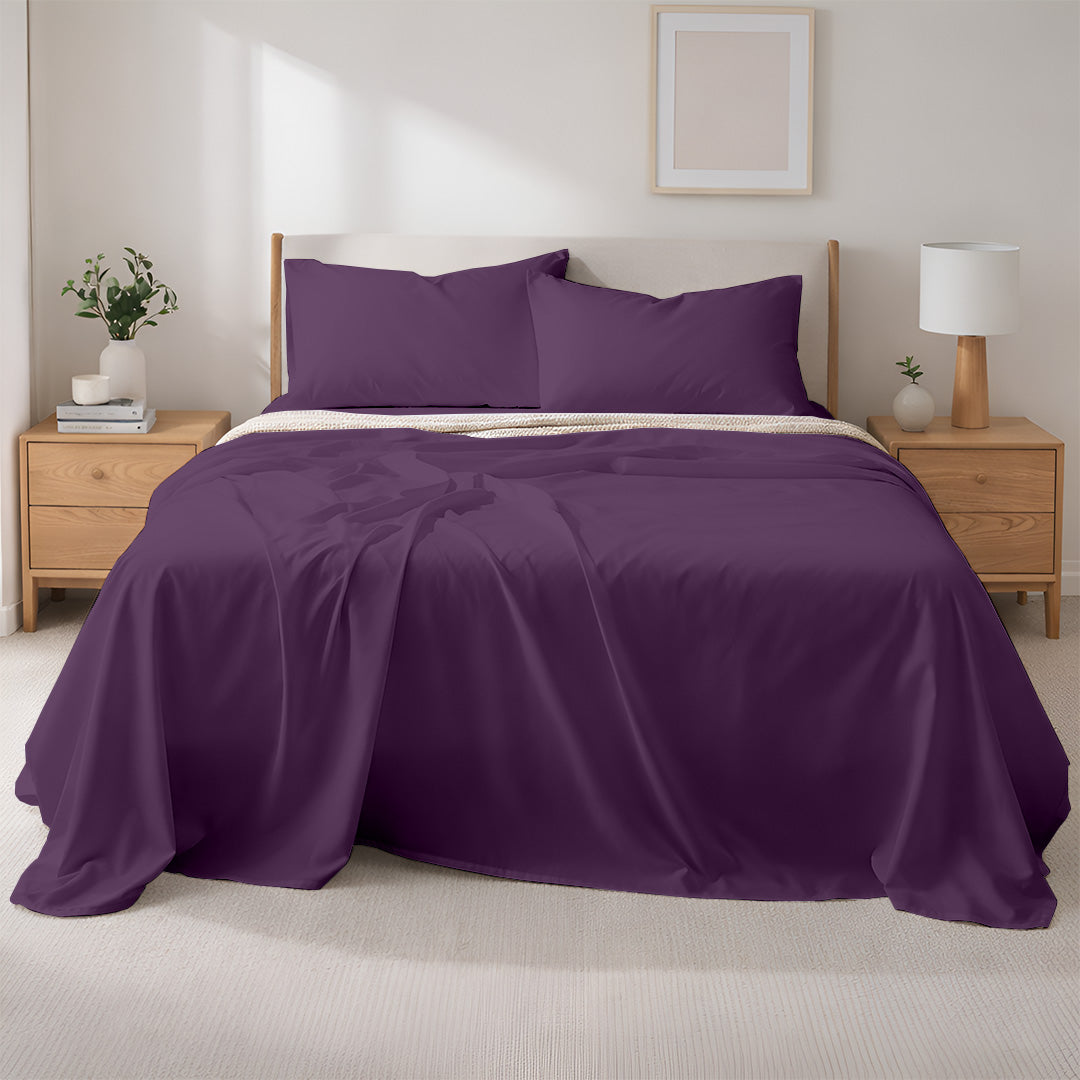 400 TC Egyptian Cotton Bulk Hotel Flat Sheets – Luxury Hotel Bedding (6 & 12 Pack)