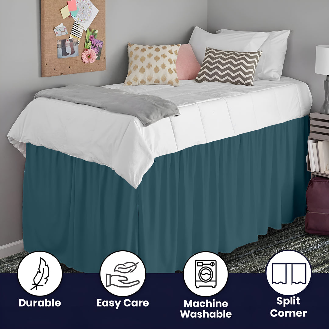 Ruffled Dorm Room Bed Skirt - Dorm Bedding