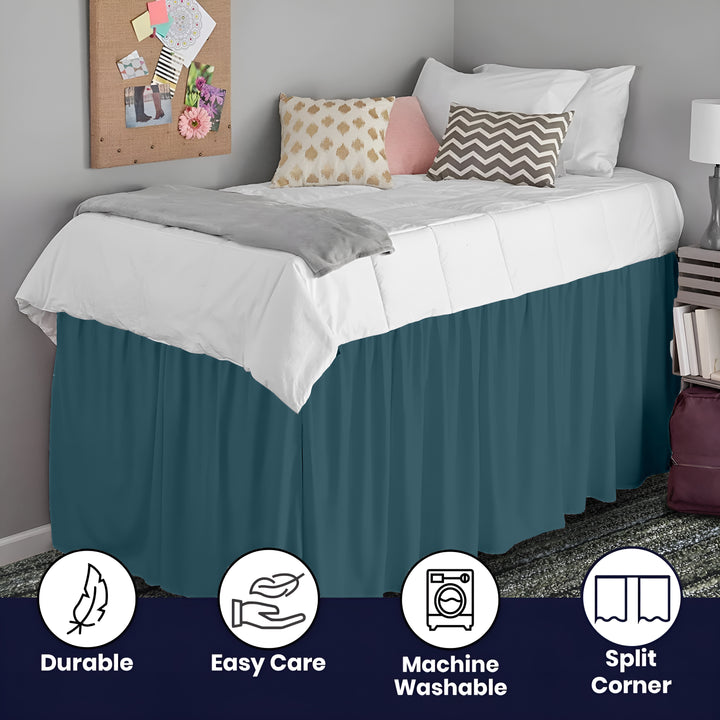 Ruffled Dorm Room Bed Skirt - Dorm Bedding