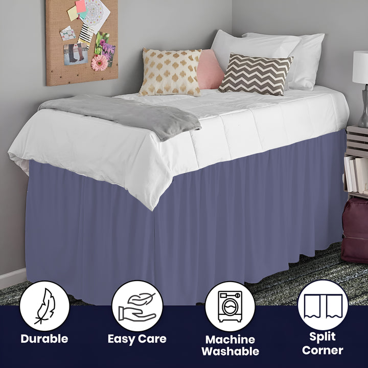 Ruffled Dorm Room Bed Skirt - Dorm Bedding