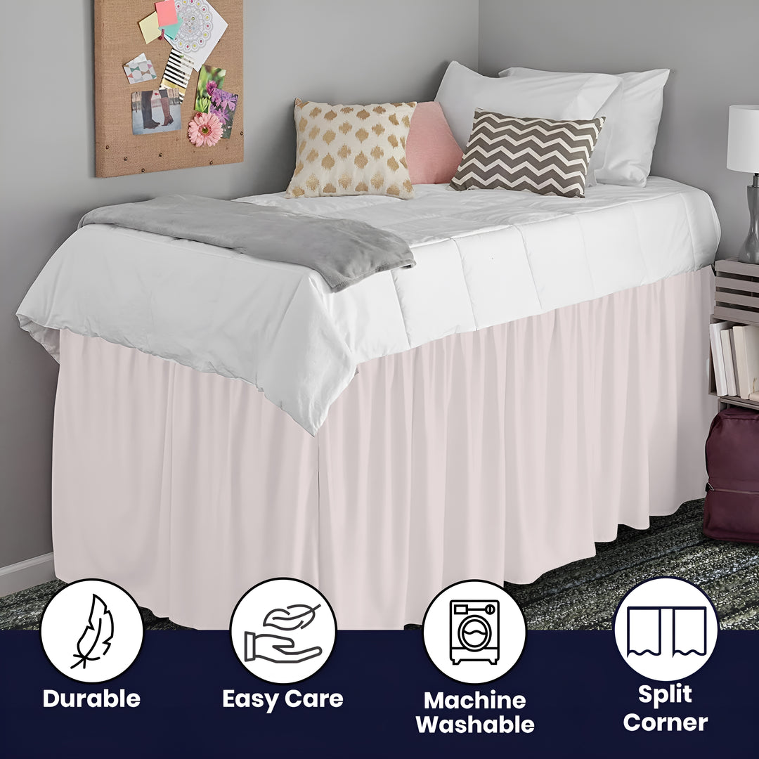 Ruffled Dorm Room Bed Skirt - Dorm Bedding