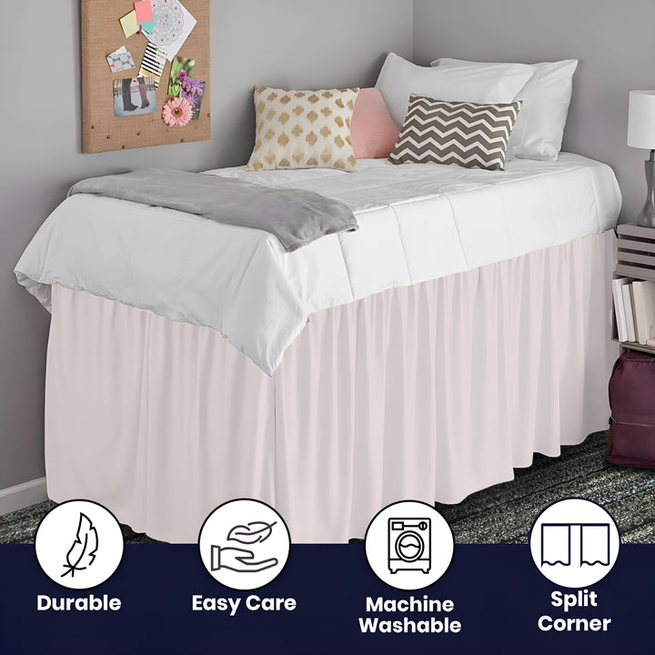 Ruffled Dorm Room Bed Skirt - Dorm Bedding
