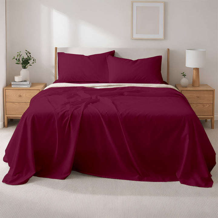 400 TC Egyptian Cotton Bulk Hotel Flat Sheets – Luxury Hotel Bedding (6 & 12 Pack)