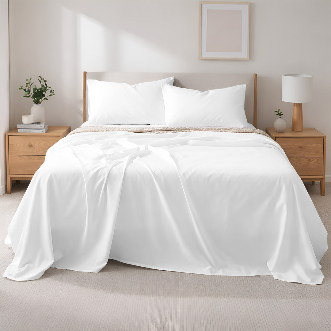 400 TC Egyptian Cotton Bulk Hotel Flat Sheets – Luxury Hotel Bedding (6 & 12 Pack)