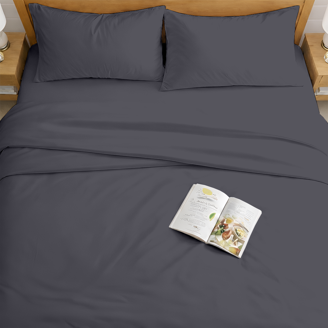 Top view of custom size cotton sheet set