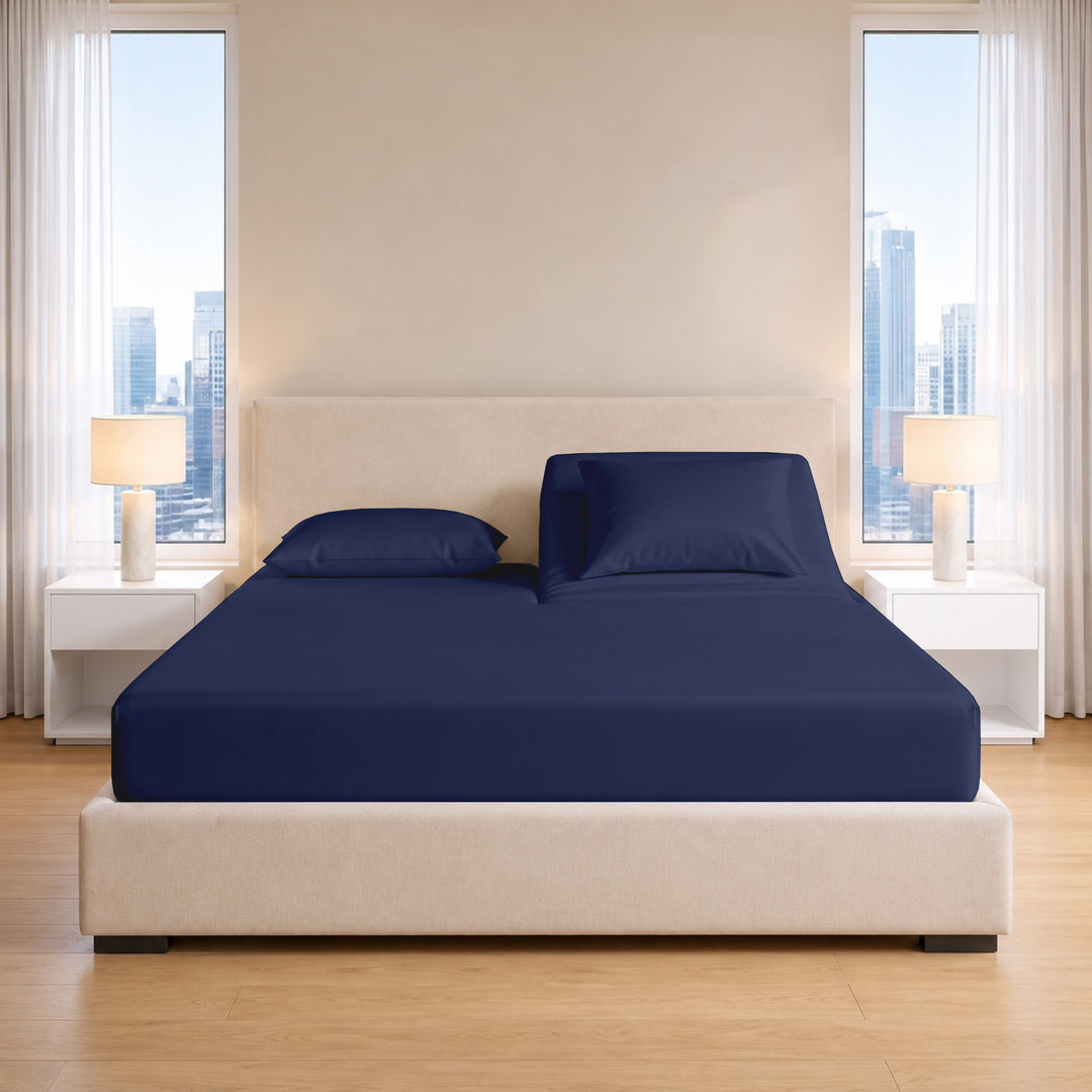 1000 Thread Count Cotton Top Split Fitted Sheet