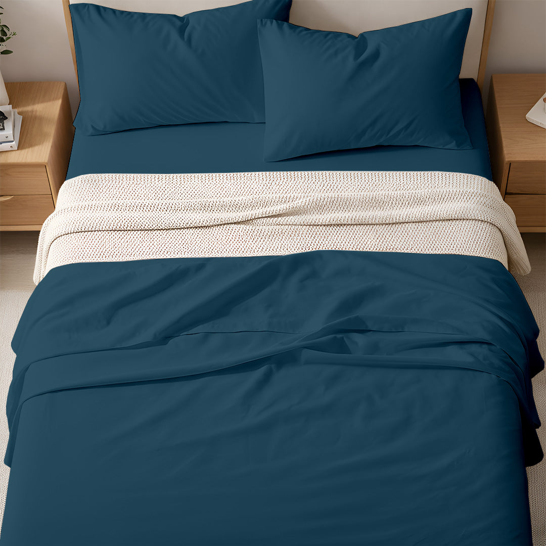 400 TC Egyptian Cotton Bulk Hotel Flat Sheets – Luxury Hotel Bedding (6 & 12 Pack)