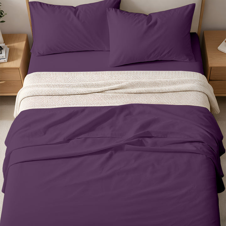 400 TC Egyptian Cotton Bulk Hotel Flat Sheets – Luxury Hotel Bedding (6 & 12 Pack)