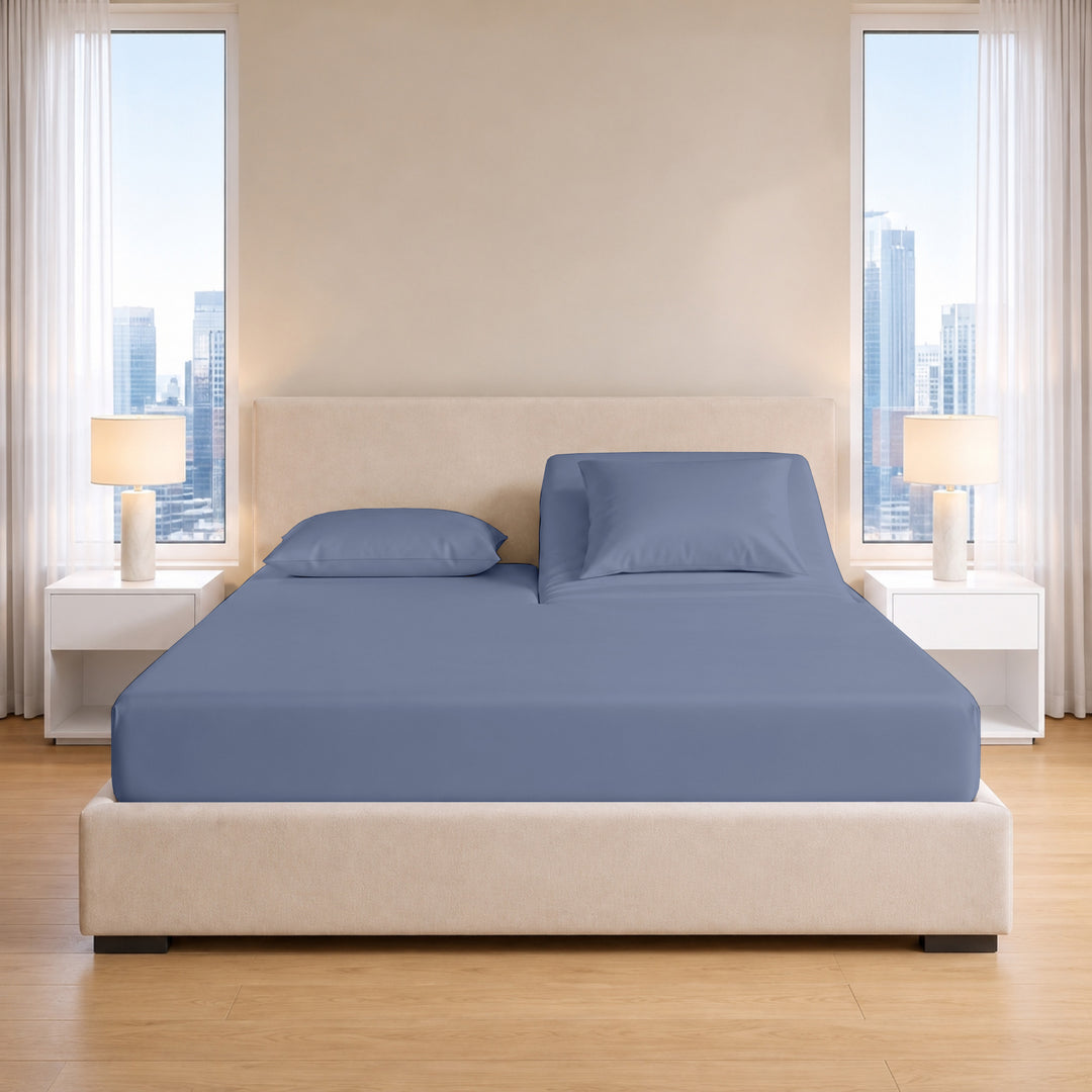 1000 Thread Count Cotton Top Split Fitted Sheet