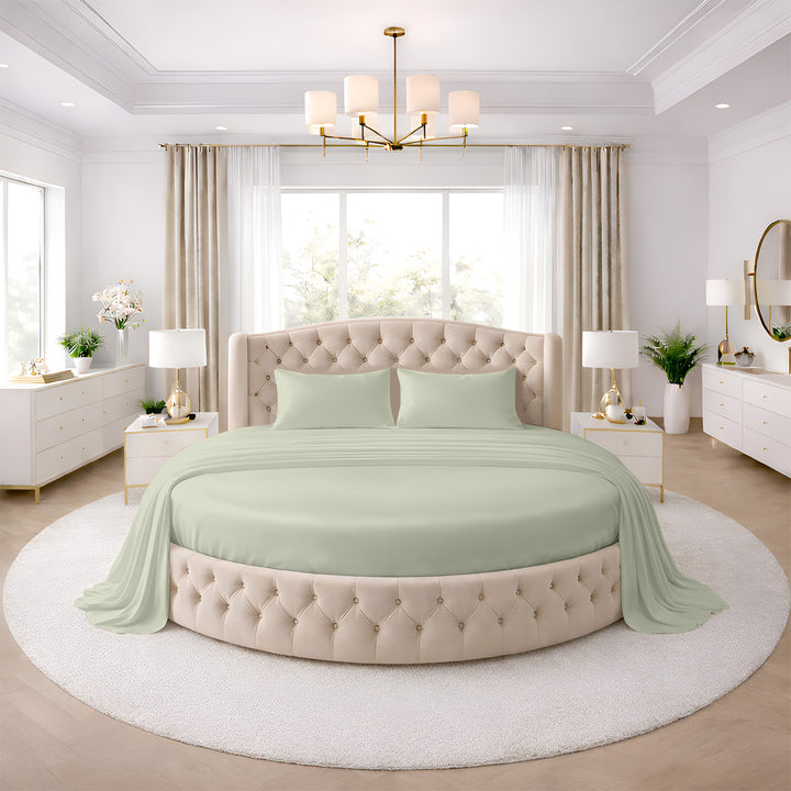 Serenity Bamboo Collection Round sheet set