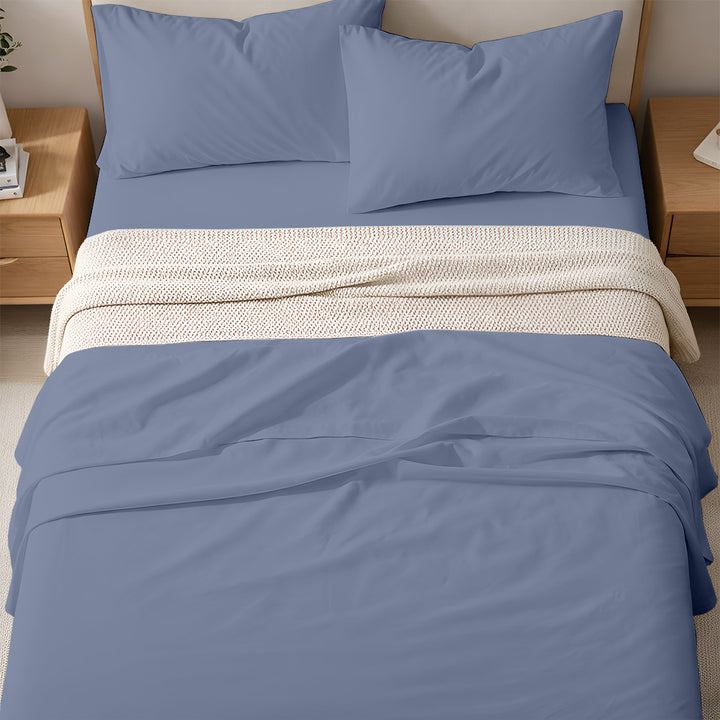 400 TC Egyptian Cotton Bulk Hotel Flat Sheets – Luxury Hotel Bedding (6 & 12 Pack)