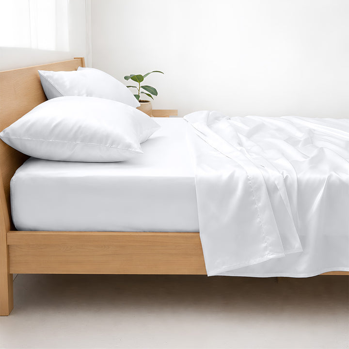 Elastic corner on custom bamboo fitted sheet