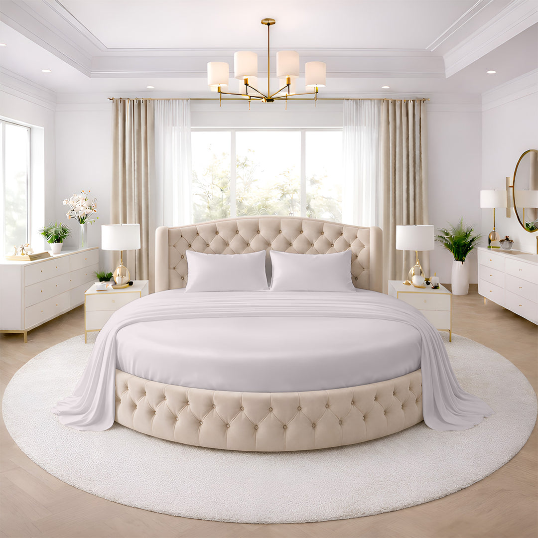 Serenity Bamboo Collection Round sheet set
