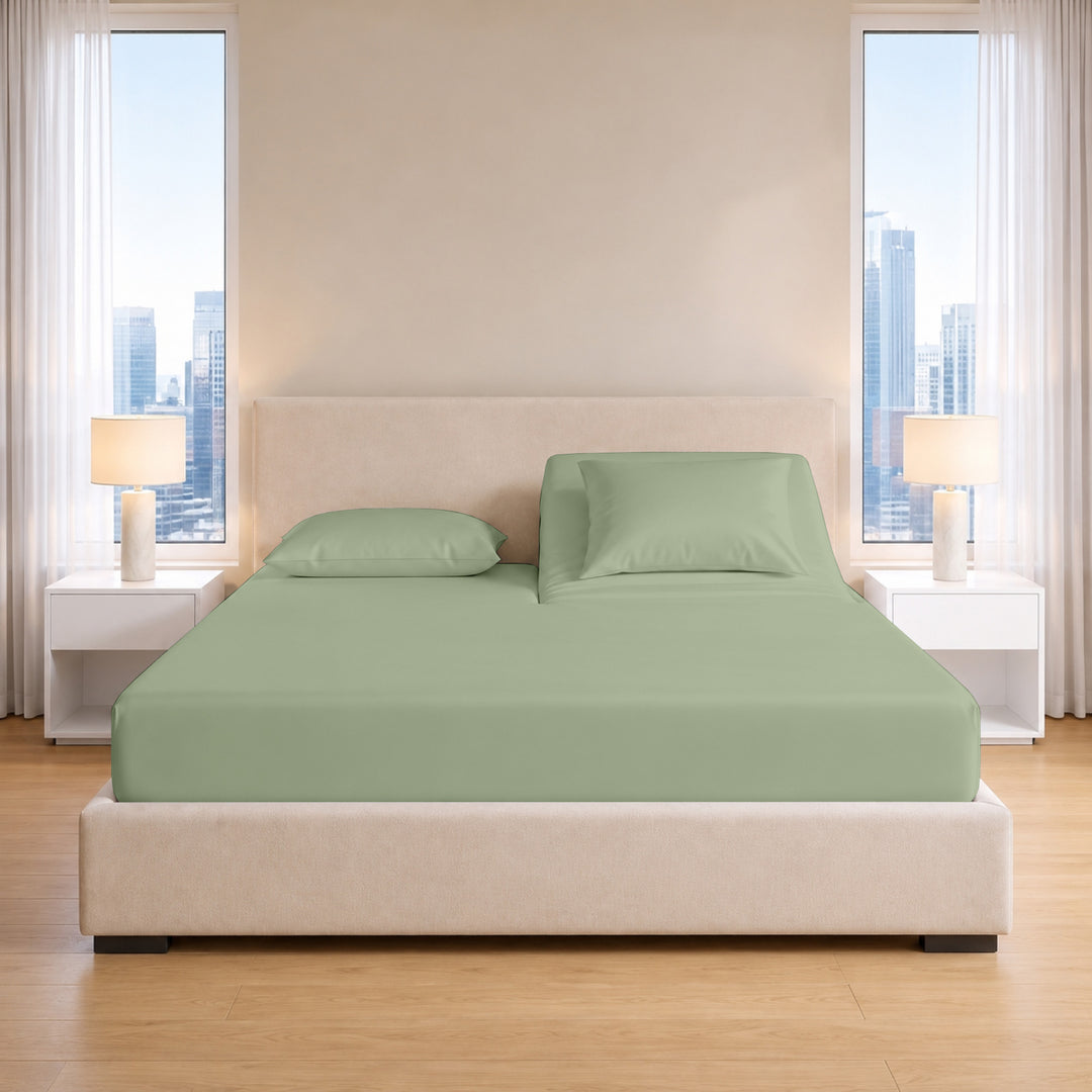 1000 Thread Count Cotton Top Split Fitted Sheet