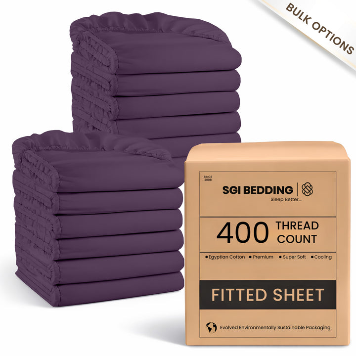 Bulk Hotel Fitted Sheets | 400 TC Egyptian Cotton Wholesale
