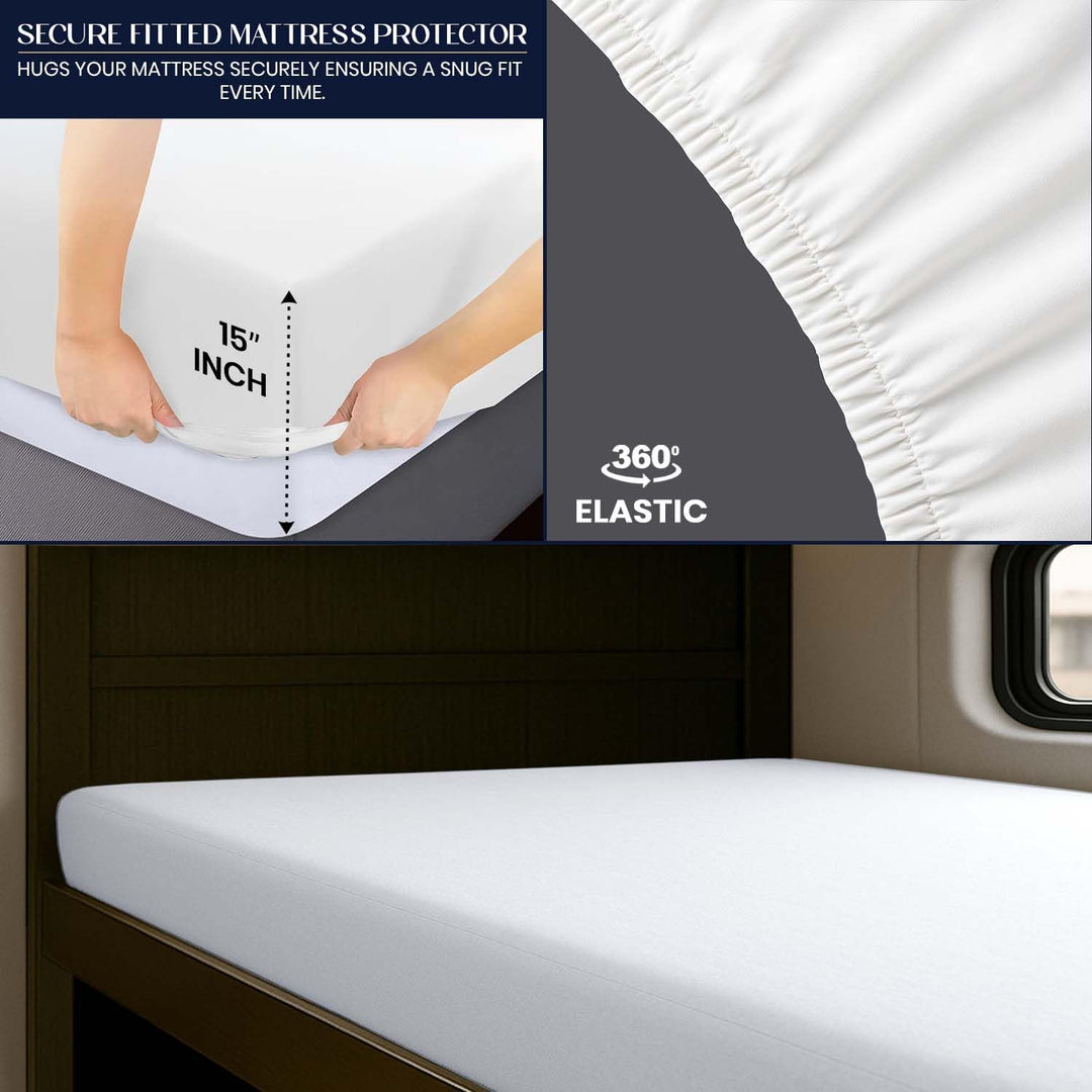 RV & Truck Sleeper Mattress Protector – Waterproof, Breathable, Perfect Fit for Camper & Semi-Truck Beds