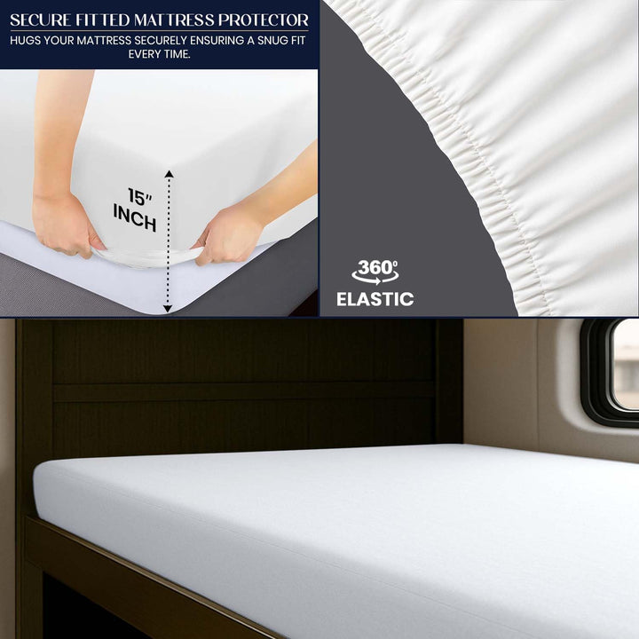RV & Truck Sleeper Mattress Protector – Waterproof, Breathable, Perfect Fit for Camper & Semi-Truck Beds