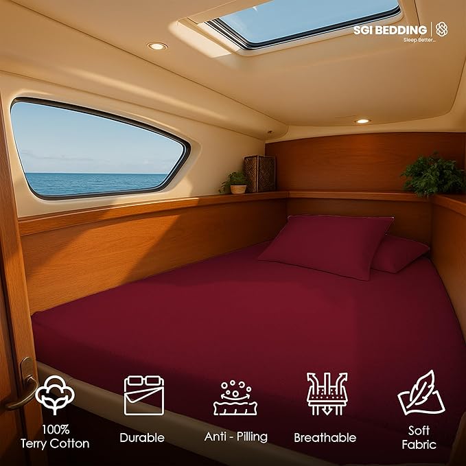 100% Waterproof Mattress Protector for V berth/boat beds