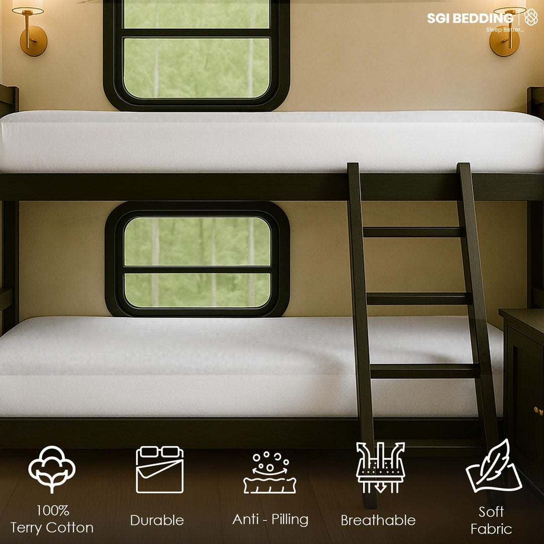 RV & Truck Sleeper Mattress Protector – Waterproof, Breathable, Perfect Fit for Camper & Semi-Truck Beds