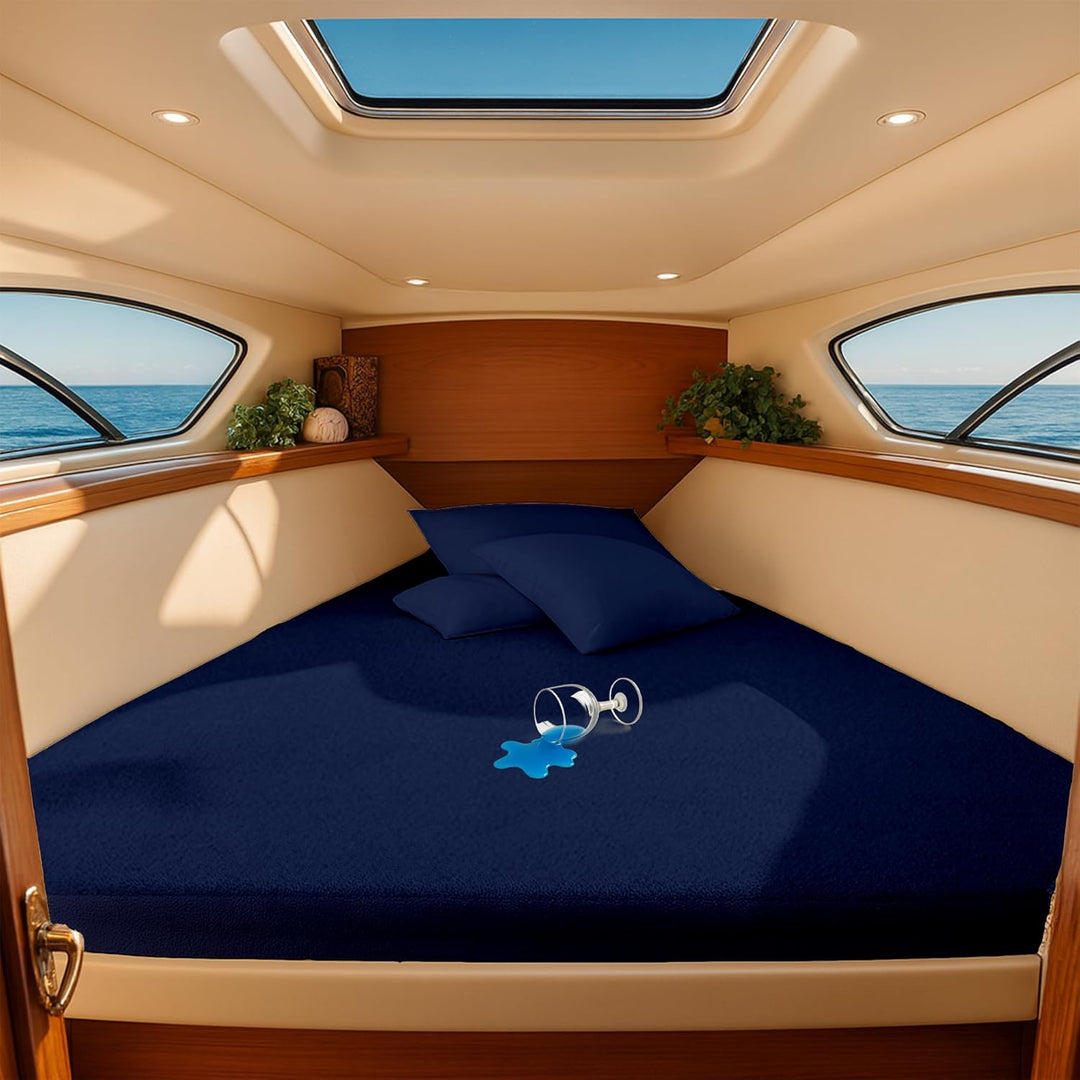 100% Waterproof Mattress Protector for V berth/boat beds