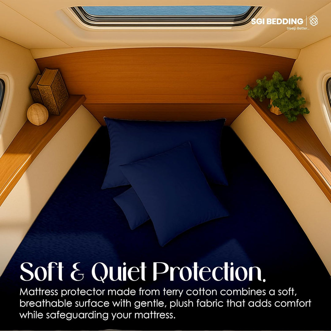 100% Waterproof Mattress Protector for V berth/boat beds