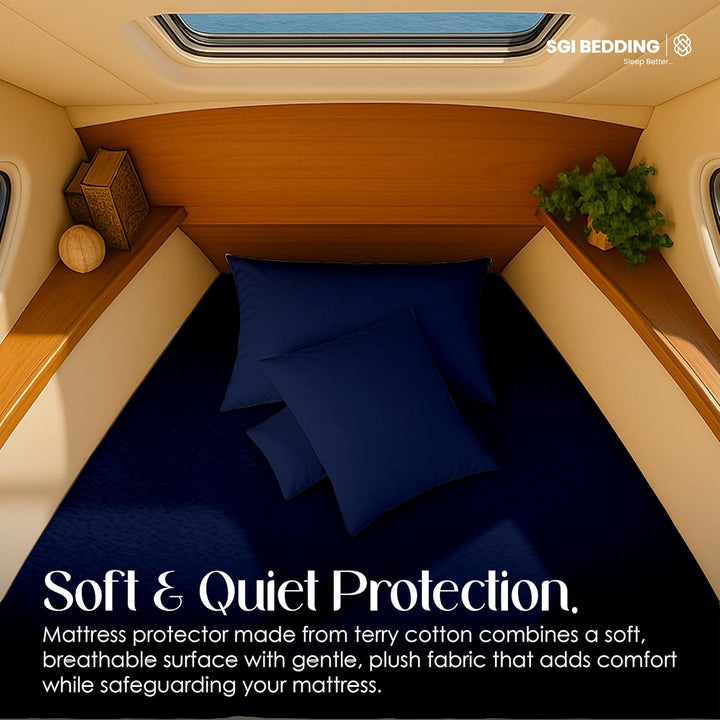 100% Waterproof Mattress Protector for V berth/boat beds