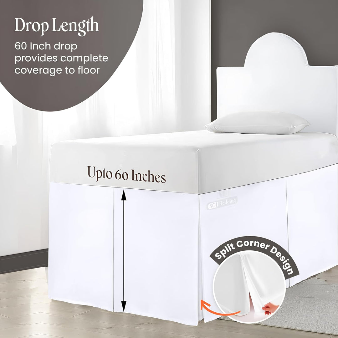 Pleated Dorm Bed Skirt