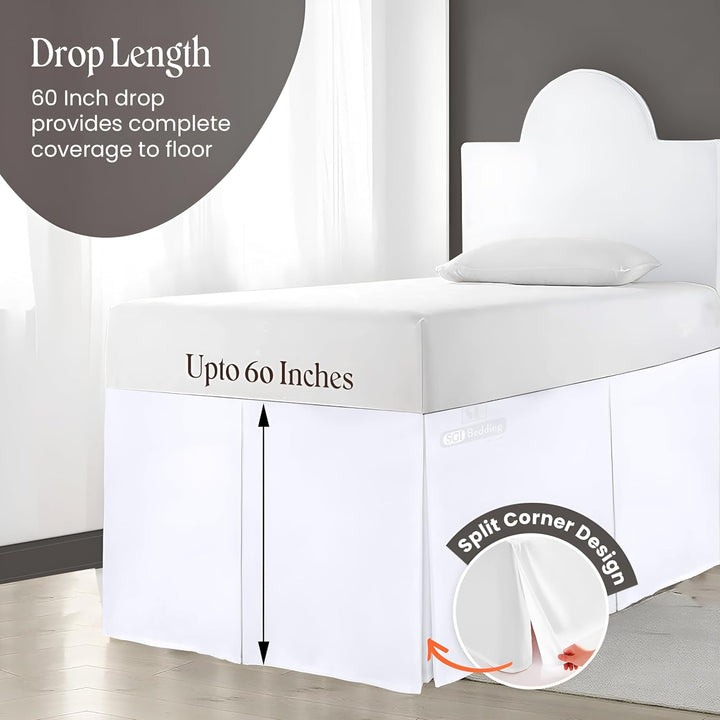 Pleated Dorm Bed Skirt