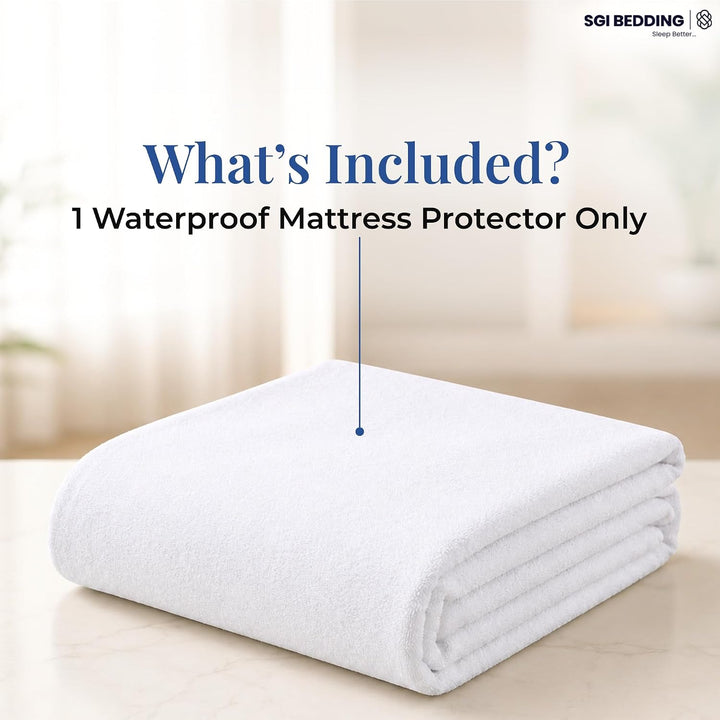 Oversized Mattress Protector – Waterproof, Deep Pocket, Elastic Fit for Large Beds