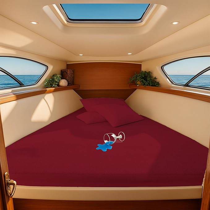 100% Waterproof Mattress Protector for V berth/boat beds