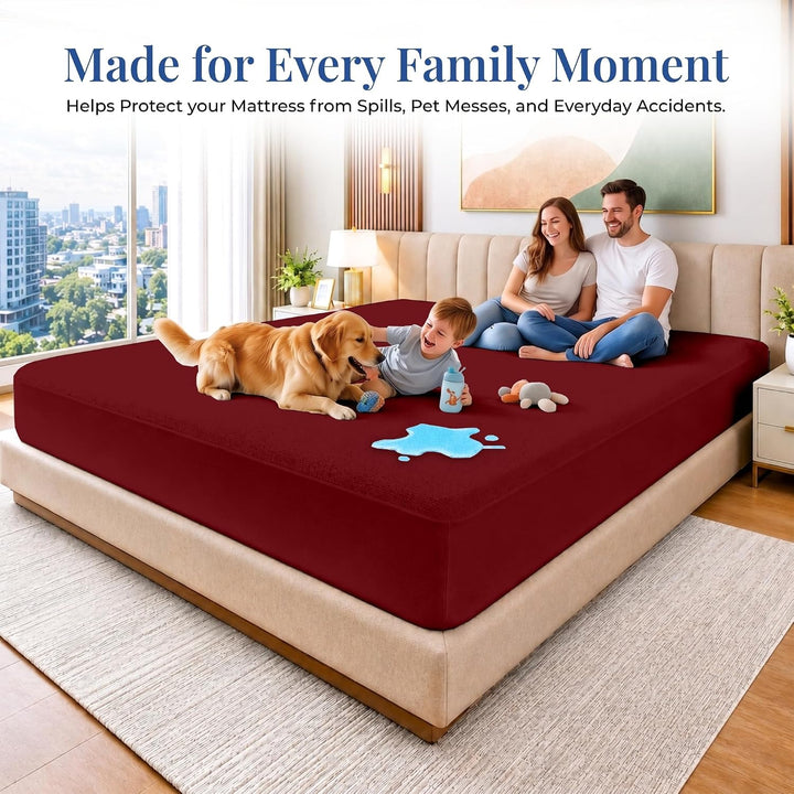 Oversized Mattress Protector – Waterproof, Deep Pocket, Elastic Fit for Large Beds