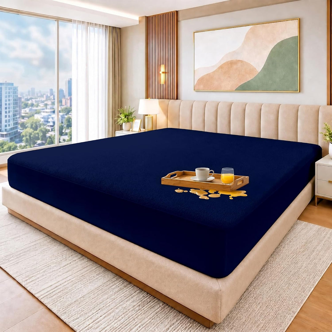 Oversized Mattress Protector – Waterproof, Deep Pocket, Elastic Fit for Large Beds