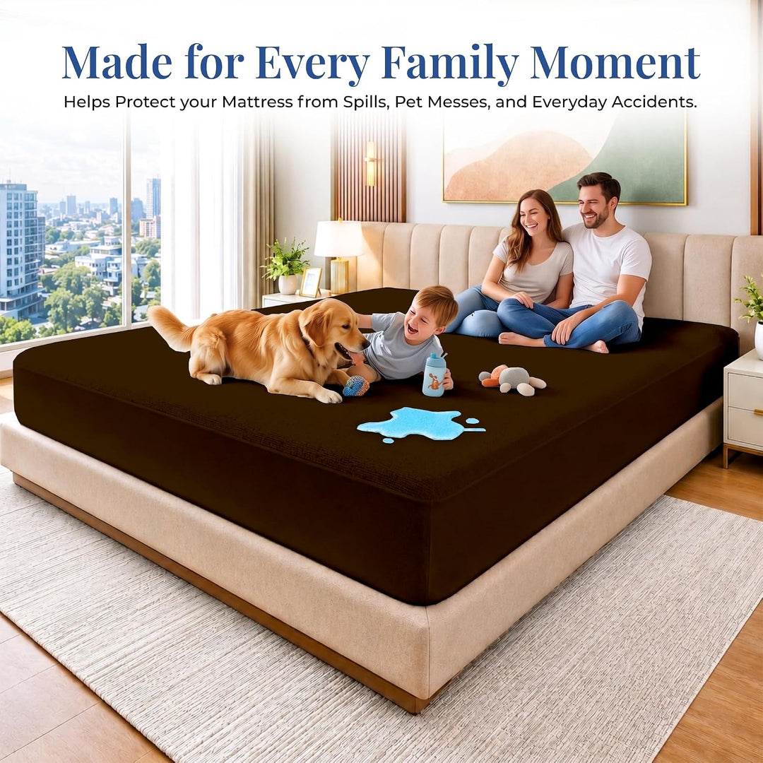 Oversized Mattress Protector – Waterproof, Deep Pocket, Elastic Fit for Large Beds