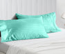 LUXURY AQUA BLUE STRIPE PILLOWCASES