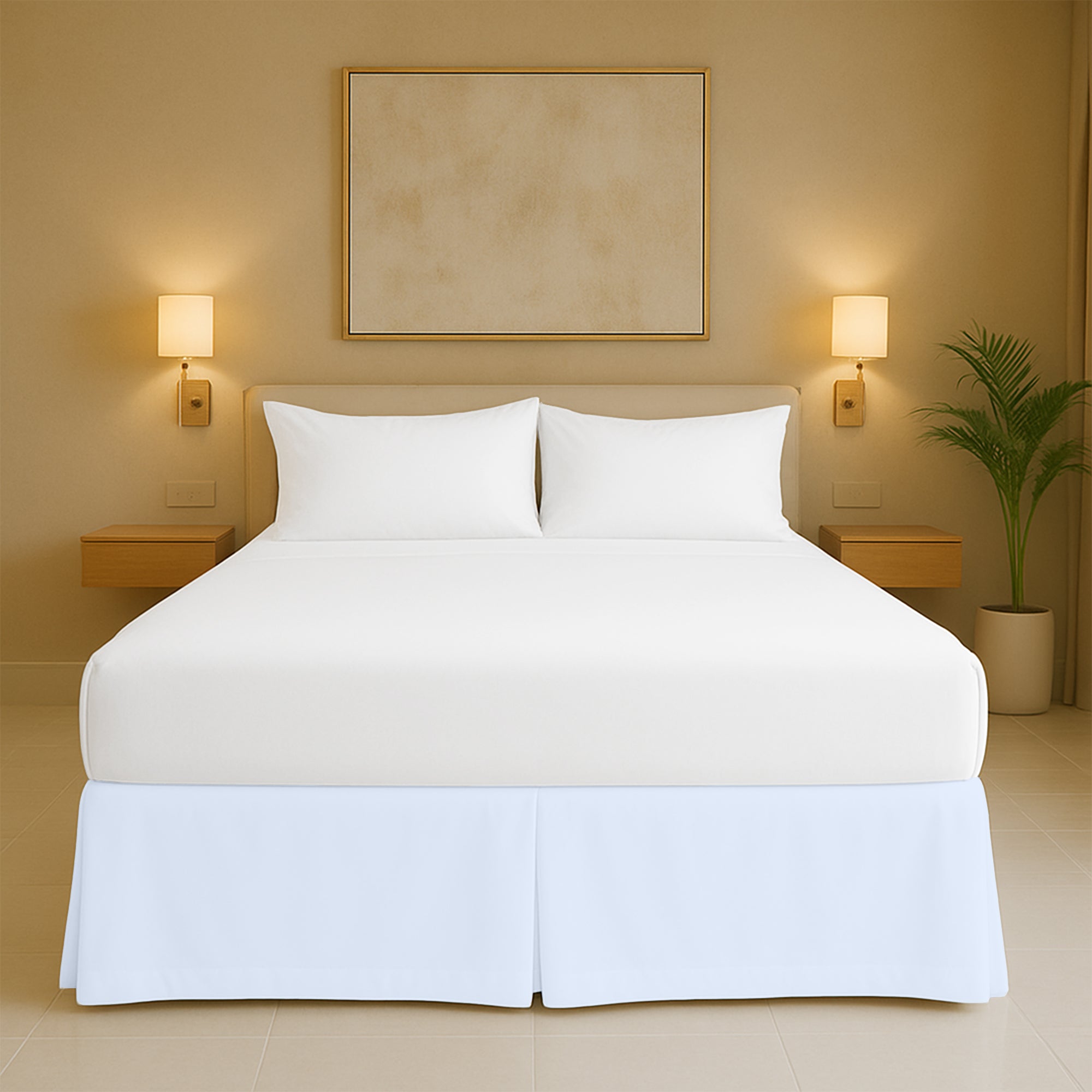 Top rated microfiber pleated bed skirt for full size beds