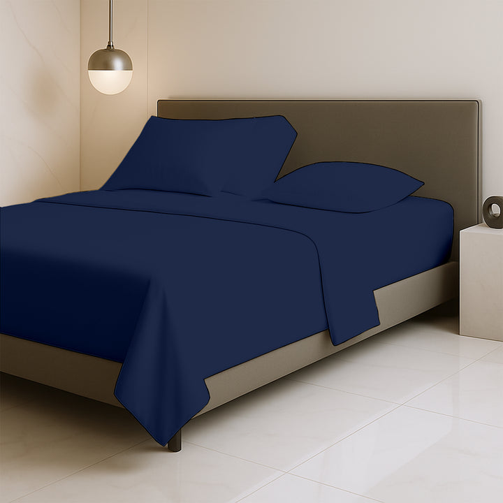 Luxury 600 TC split top sheets king size with smooth finish