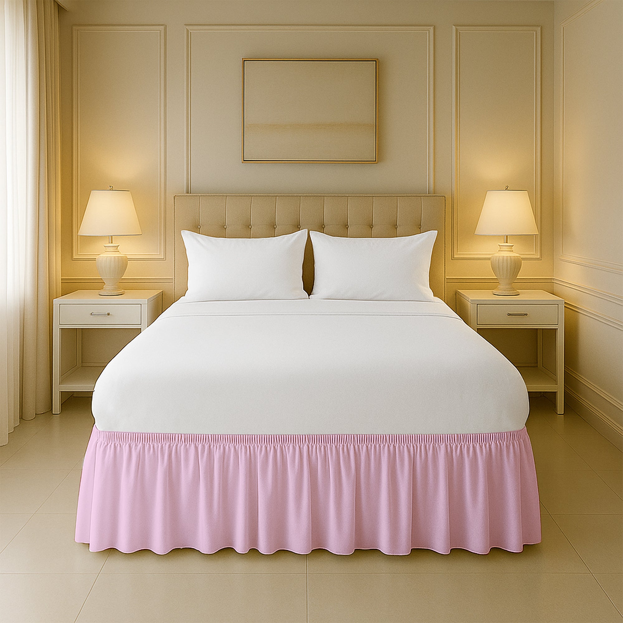 Top rated microfiber wrap-around bed skirt for elegant decor