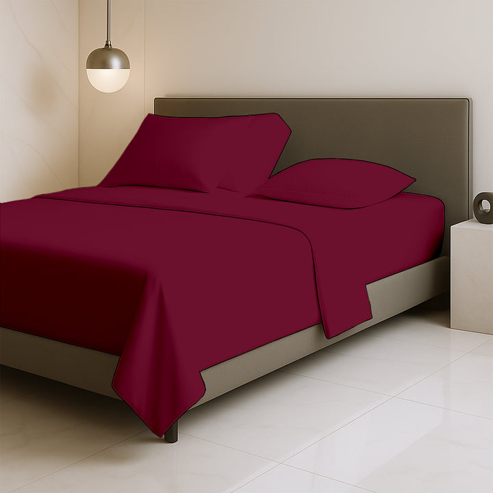 Luxury 600 TC split top sheets king size with smooth finish