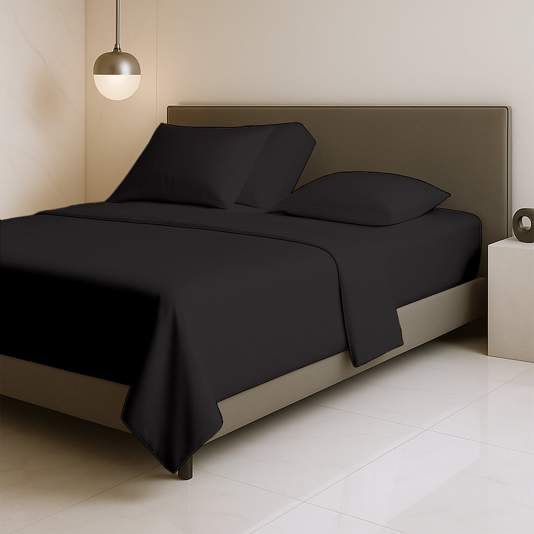 Luxury 600 TC split top sheets king size with smooth finish