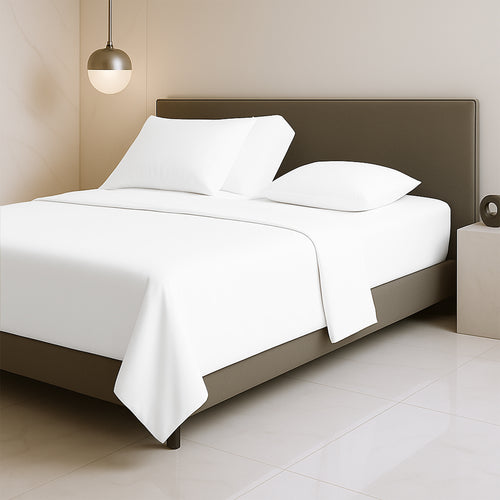 600 TC top split sheets for adjustable beds in silky cotton