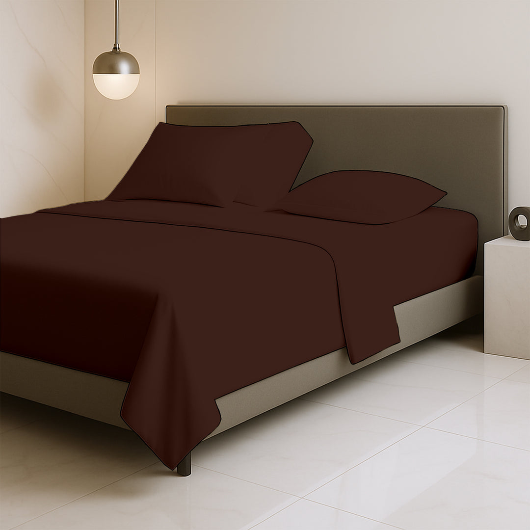 Luxury 600 TC split top sheets king size with smooth finish