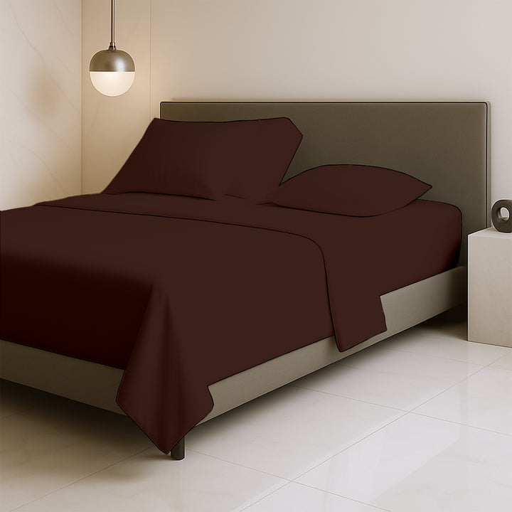 Luxury 600 TC split top sheets king size with smooth finish