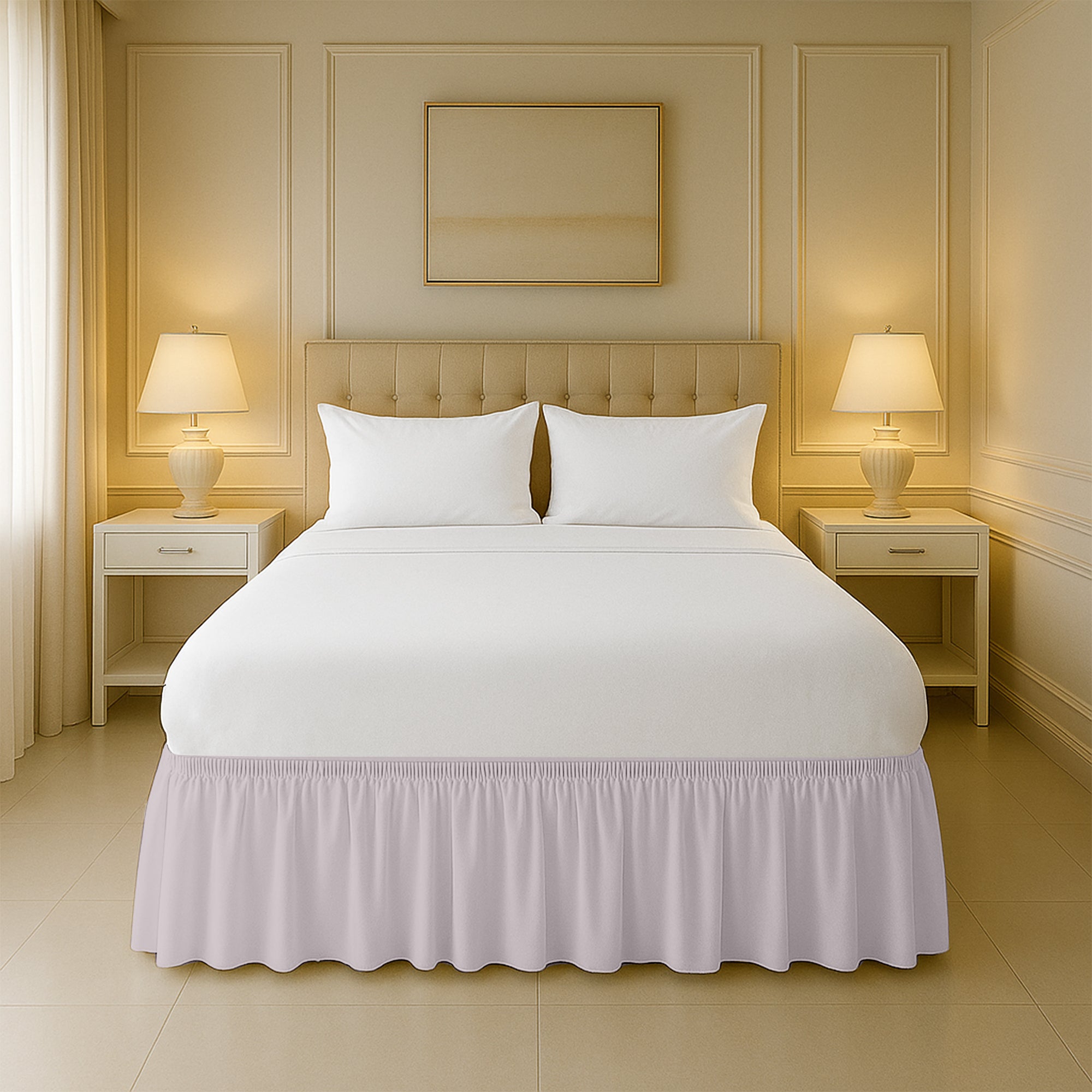 Top rated microfiber wrap-around bed skirt for elegant decor