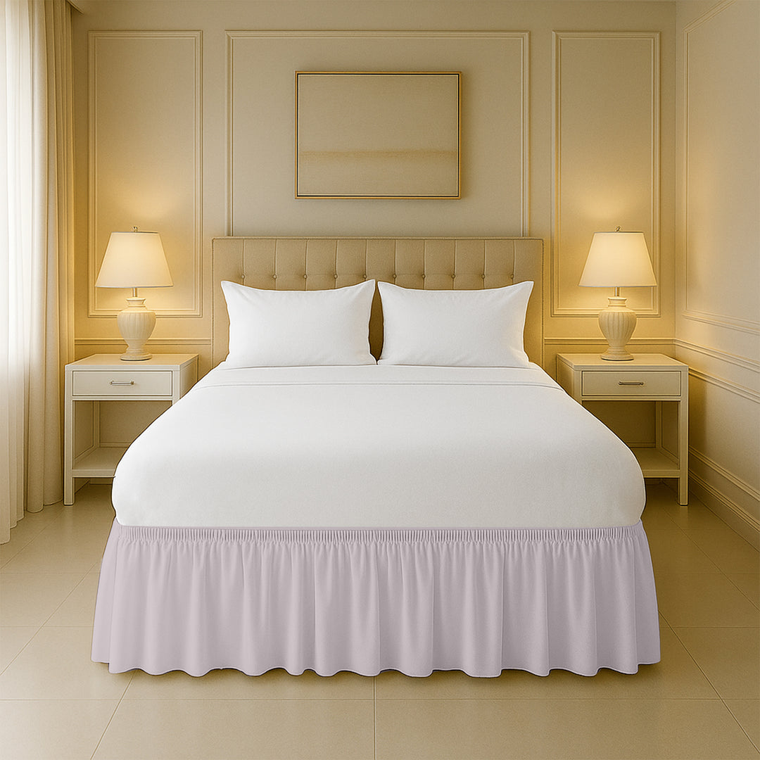 Top rated microfiber wrap-around bed skirt for elegant decor