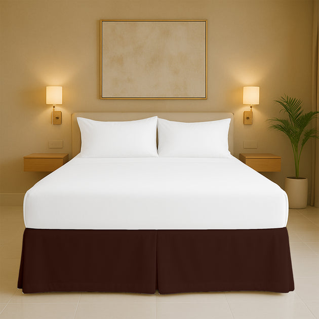 Microfiber pleated bed skirts for sale with smooth texture