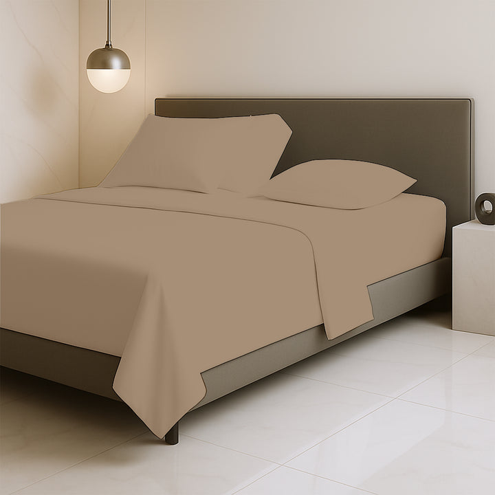 600 TC top split sheets for adjustable beds in silky cotton