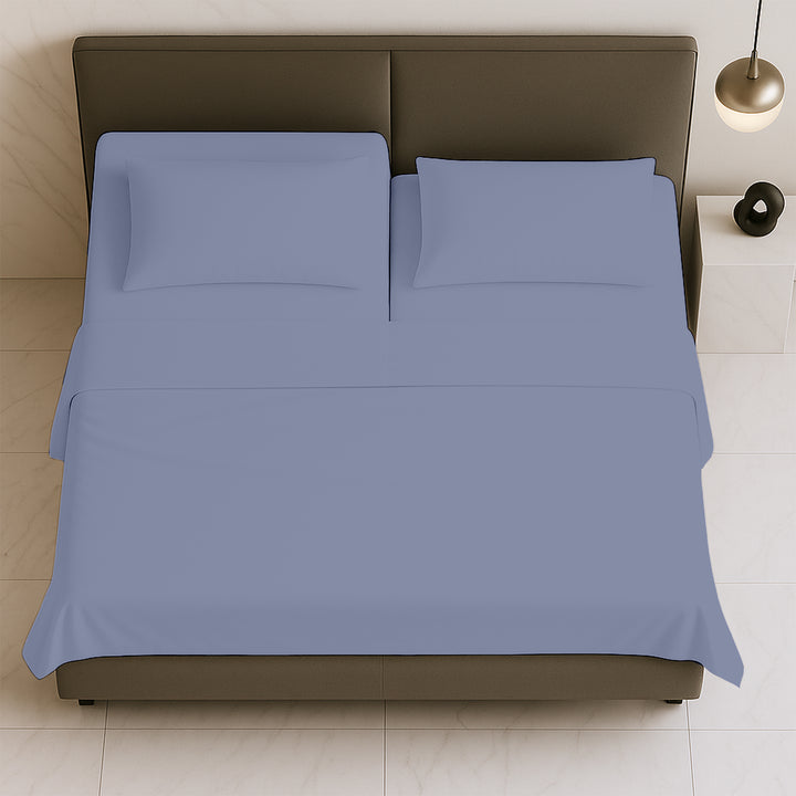 600 TC top split sheets for adjustable beds in silky cotton