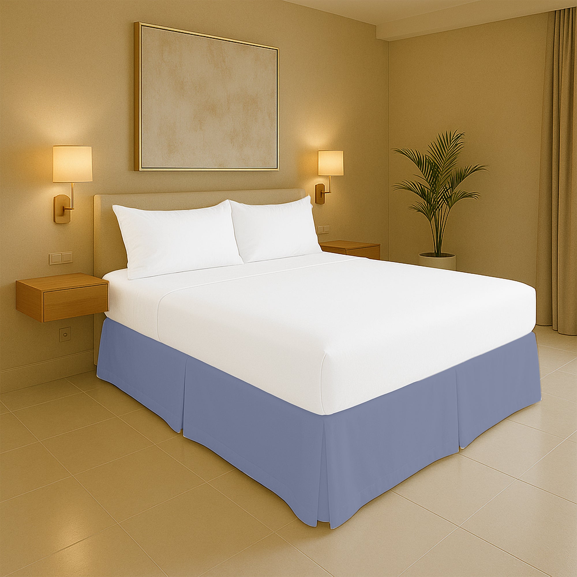 Microfiber pleated bed skirts for sale with smooth texture