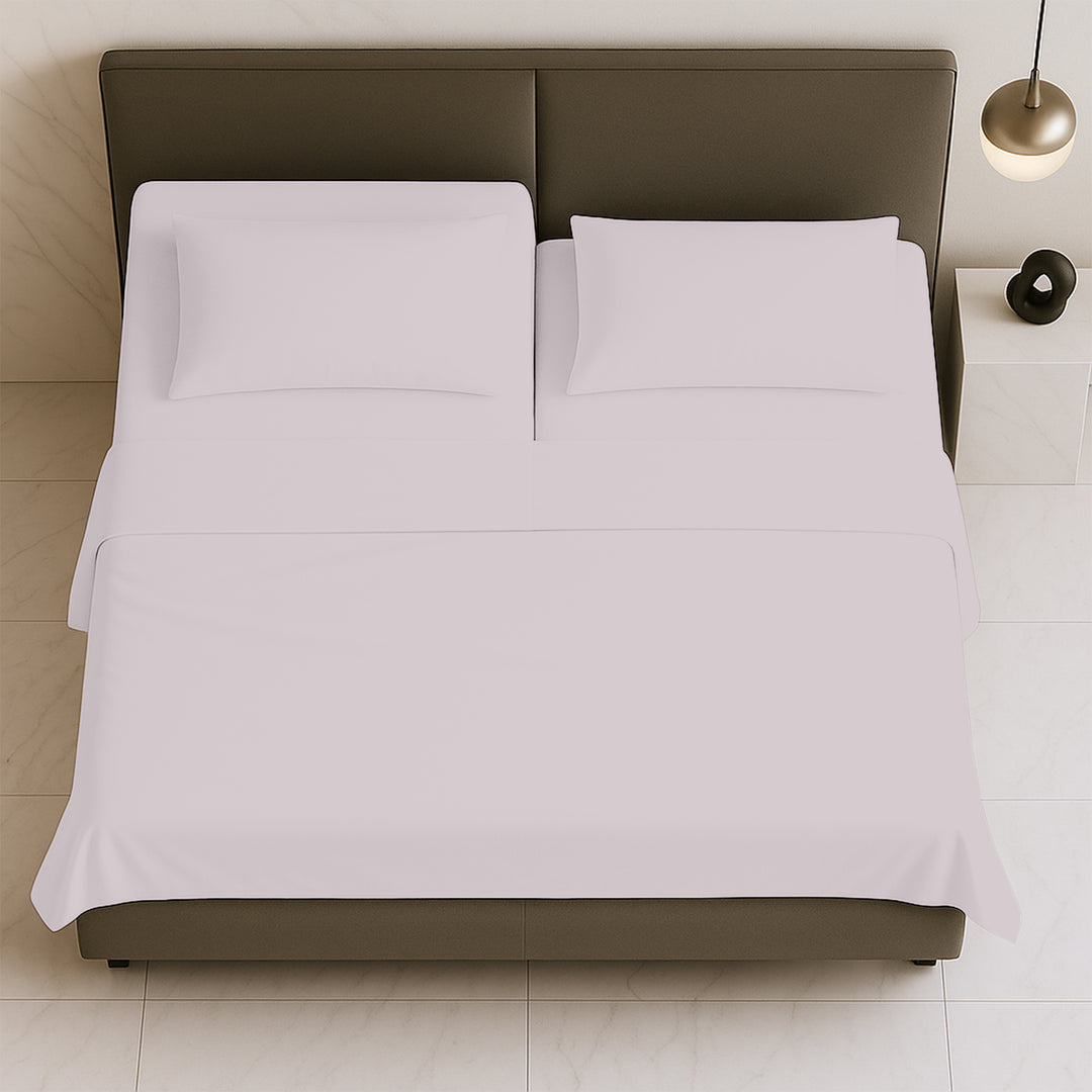 Luxury 600 TC split top sheets king size with smooth finish